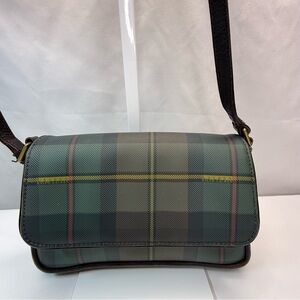 Lauren by Ralph Lauren Tartan Crossbody Bag - Black and Green